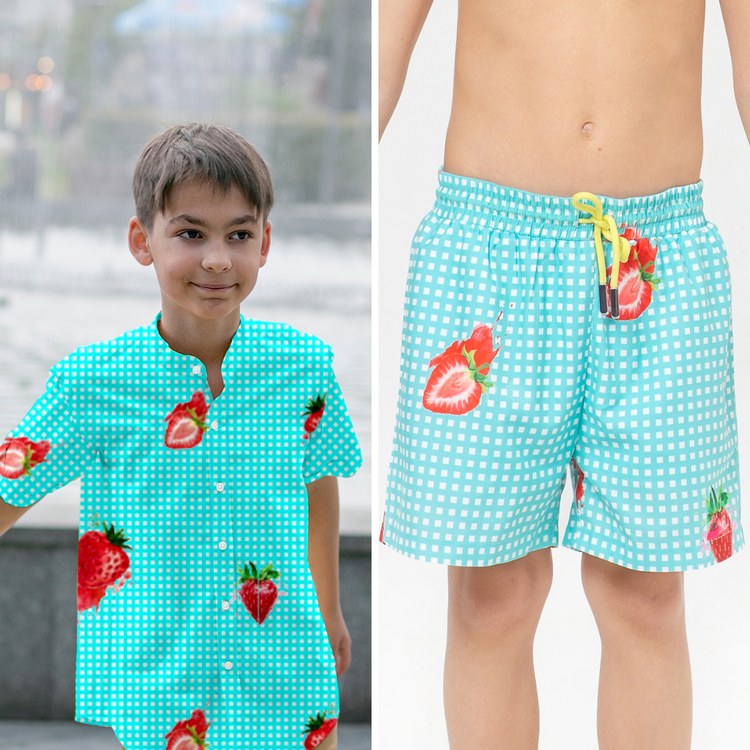 Tropic Classique Co-ord Set (Strawberry Tarts)