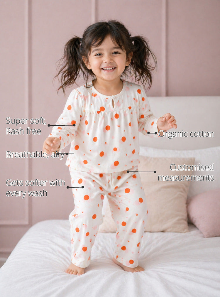 Citrus Pop Girls' Night Suit features