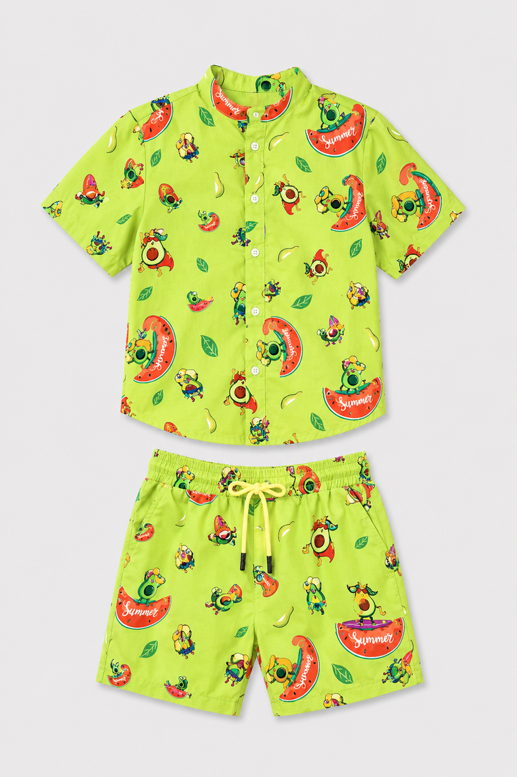 Summer Avocado Shirt Set