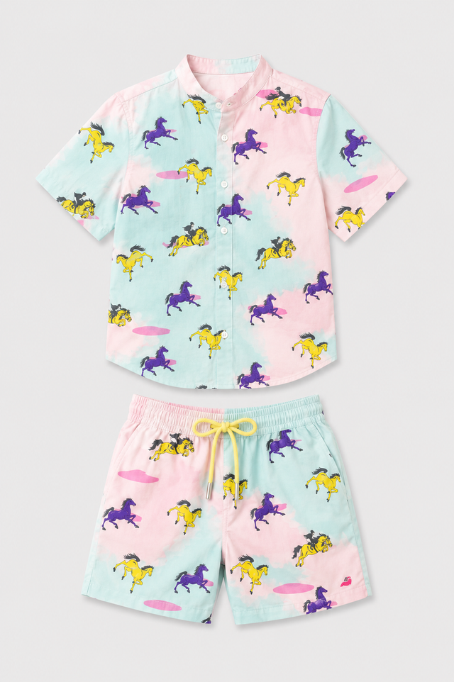 Pastel Horse Shirt Set