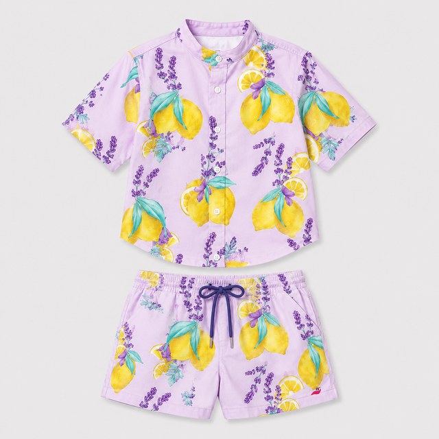 Lemon Lavender Shirt Set
