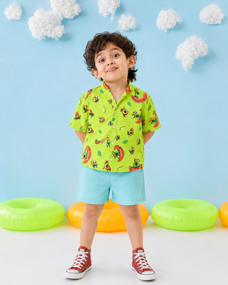 Tropical Pop Magic Shorts Co-ord Set