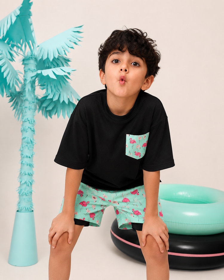 Flamingo Splash Pocket Co-ord Set
