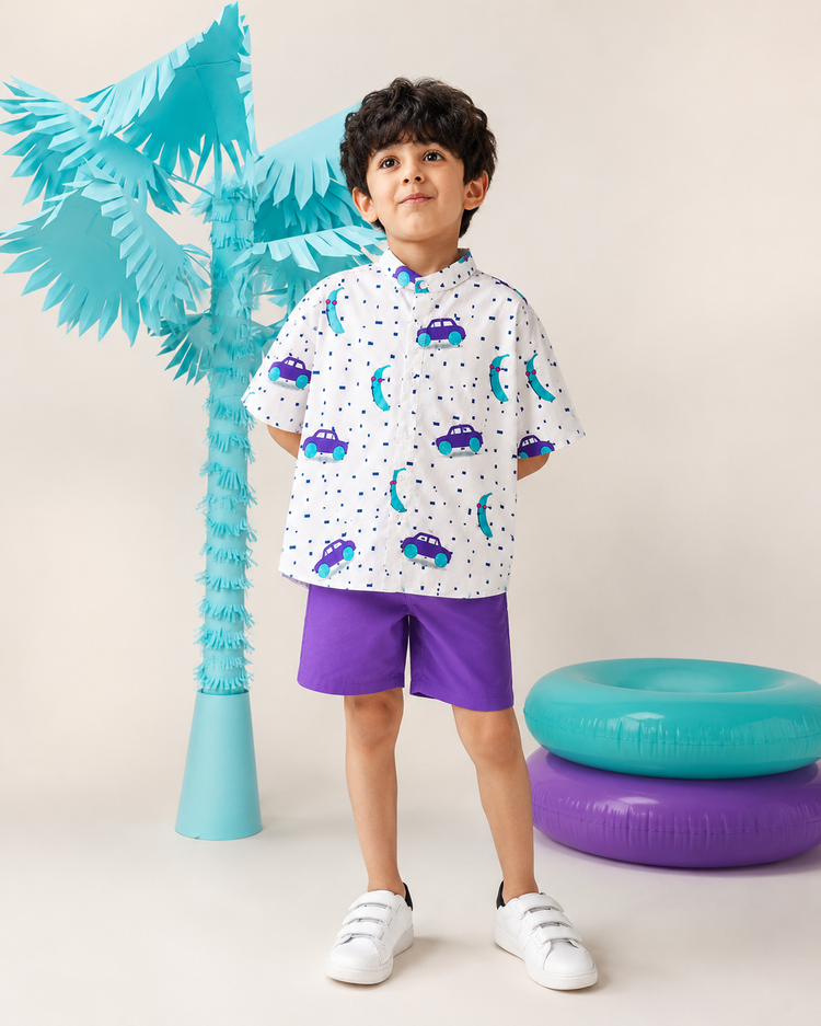 Purple Cruiser Magic Shorts Co-ord Set