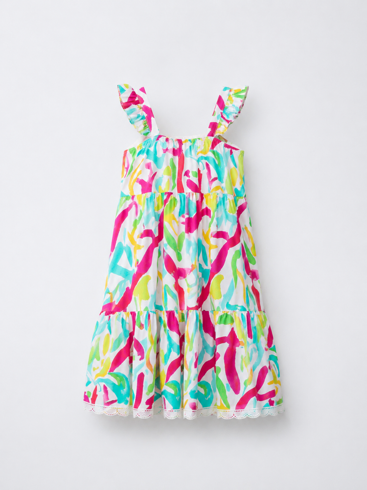 Paint Splash Strappy Dress