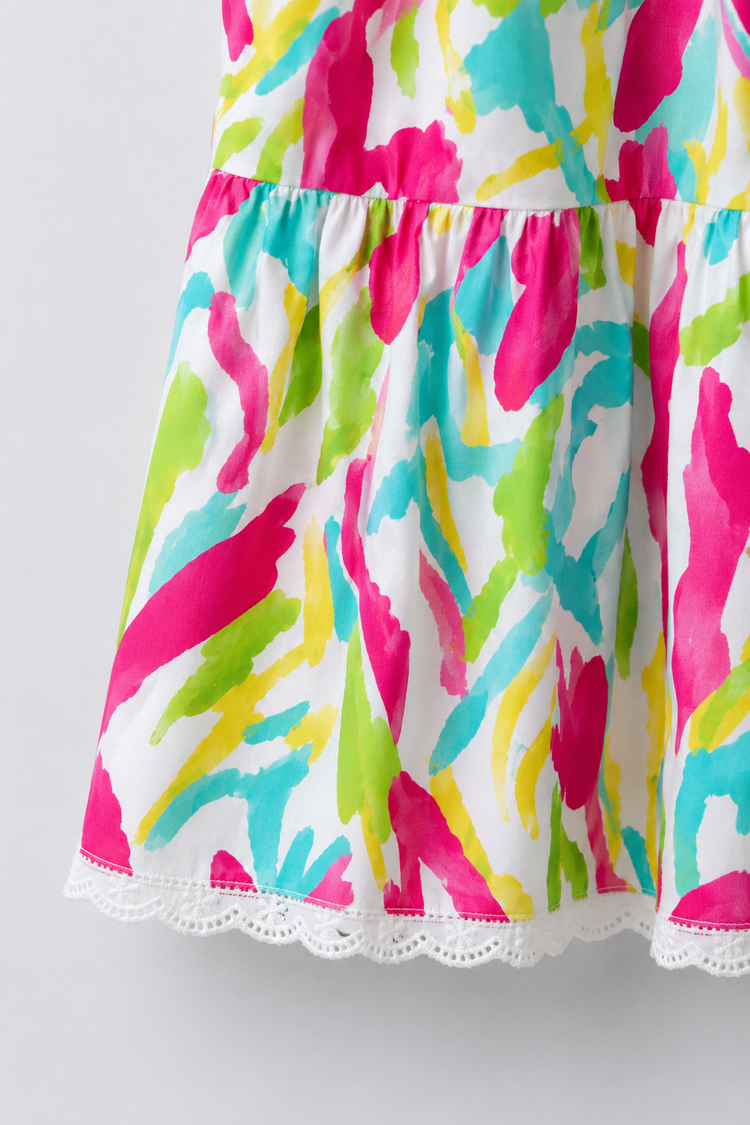 Paint Splash Strappy Dress