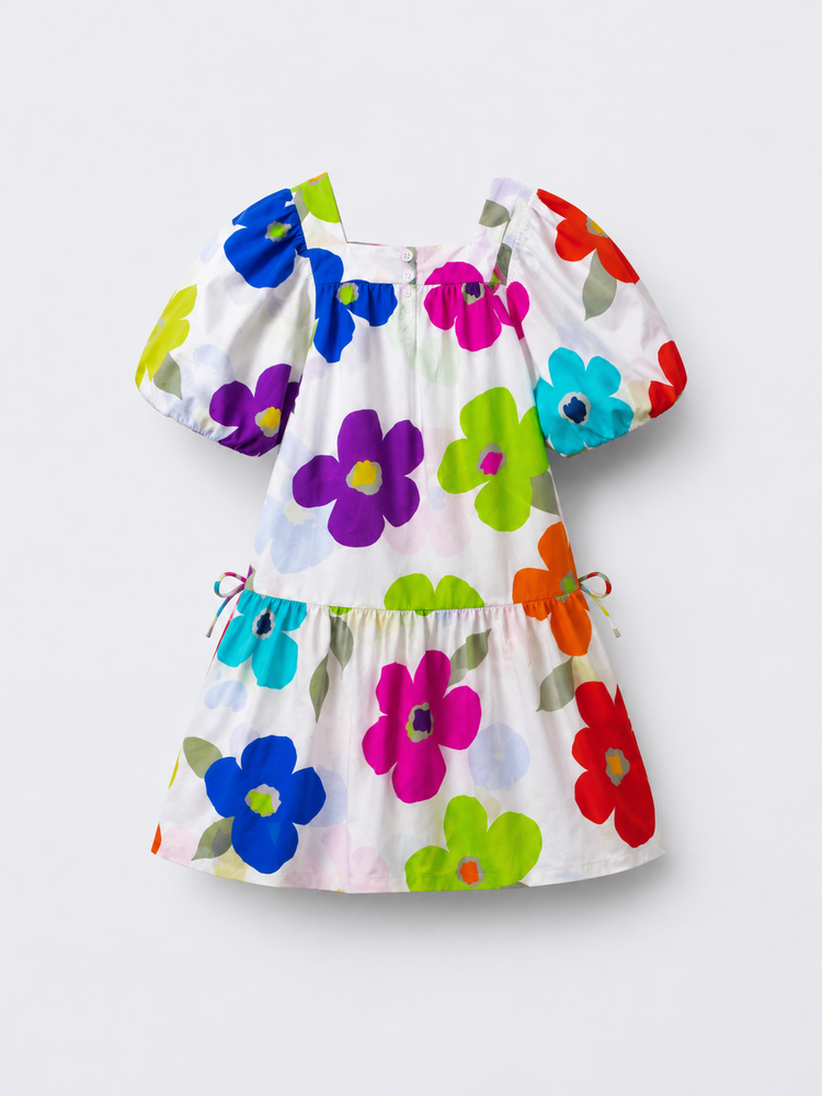 Big Bloom Puff Sleeve Dress