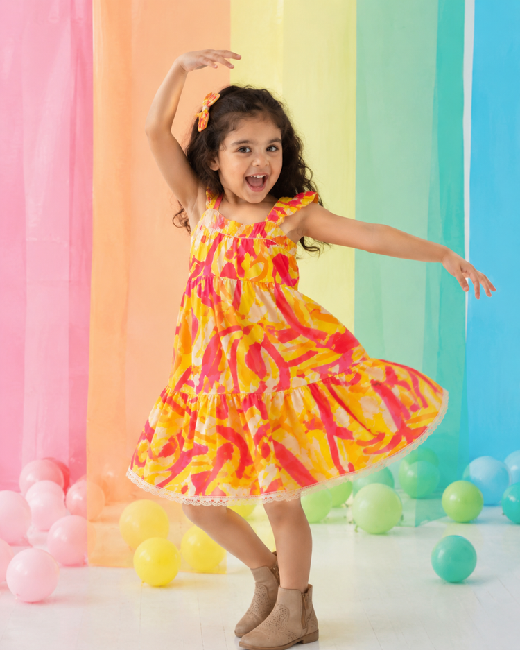 Sunshine Bloom Strappy Dress