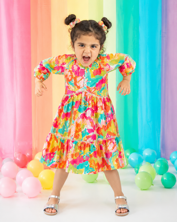 Candy Bloom Tiered Dress