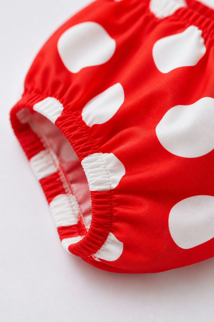Red Dot Frill Dress Set