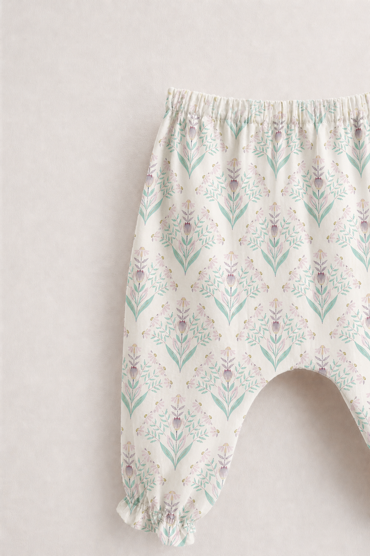 Aqua Floral Wrap Baby Co-ord Set