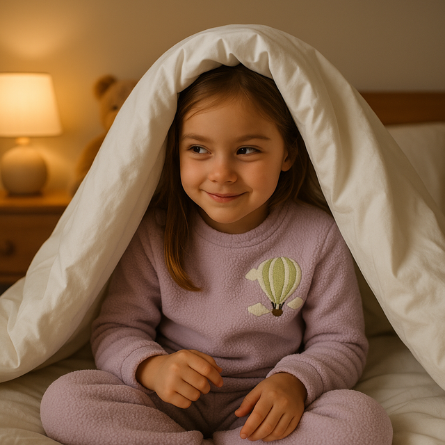 Lavendar Hot Air Balloon Fleece Set