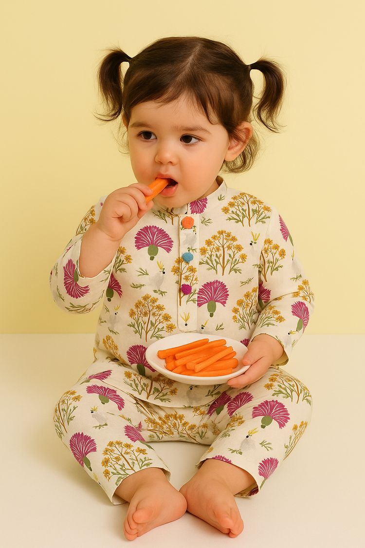 Multi-Colored Floral Cotton Co-ord Set