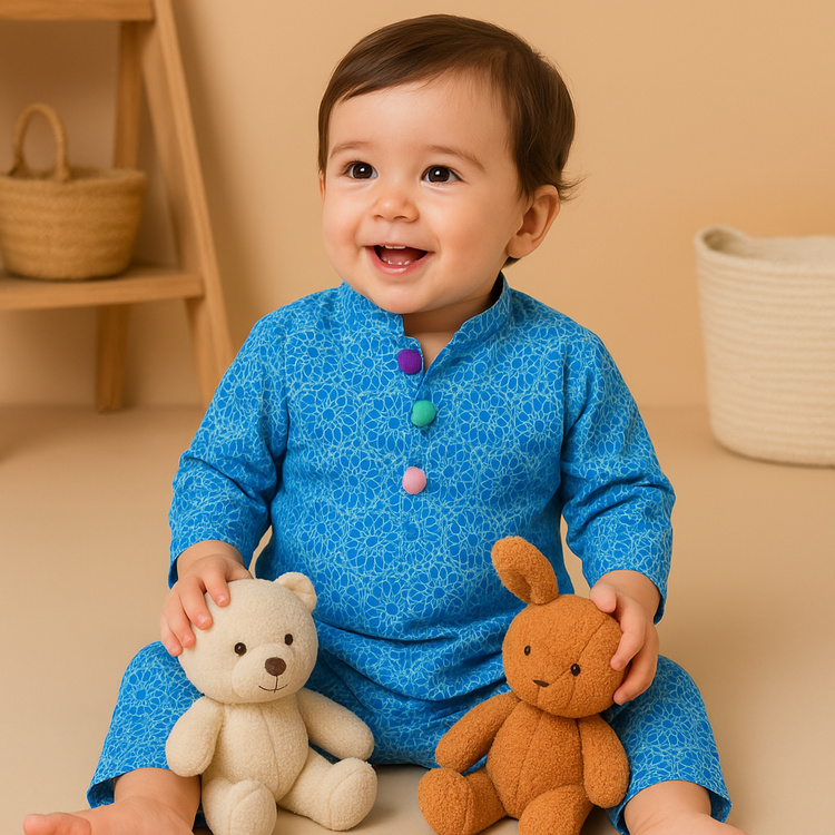 Blue Cotton Co-ord Set