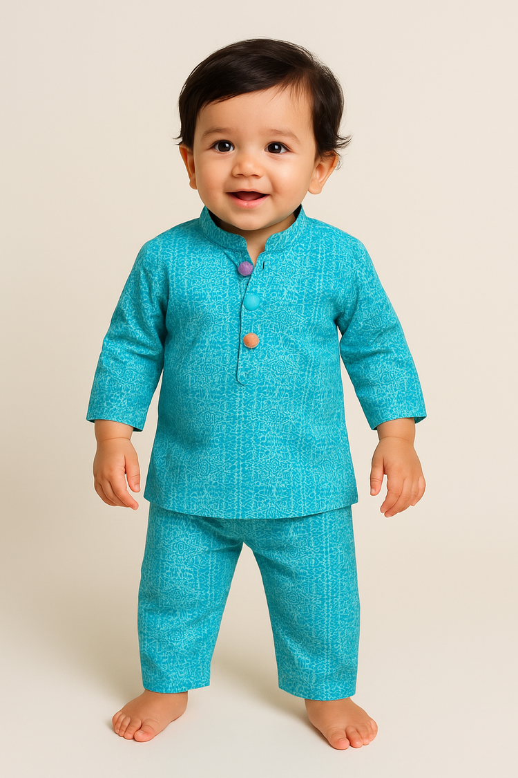 Blue Cotton Co-ord Set