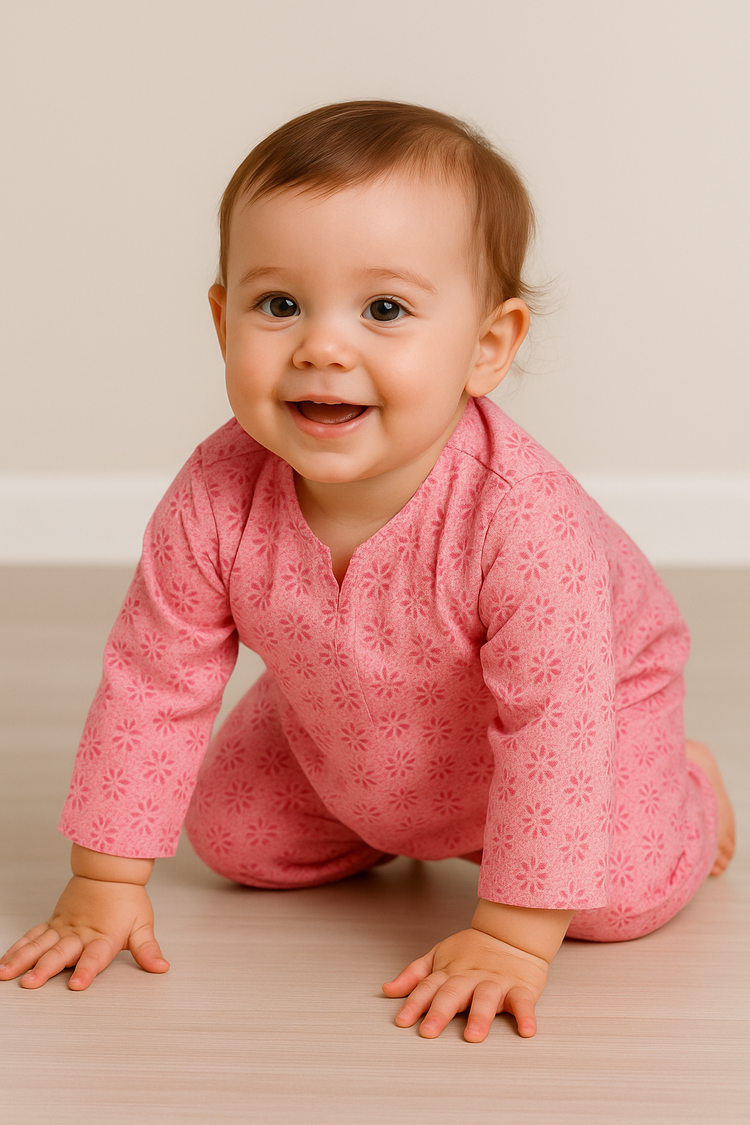 Pink Cotton Co-ord Set