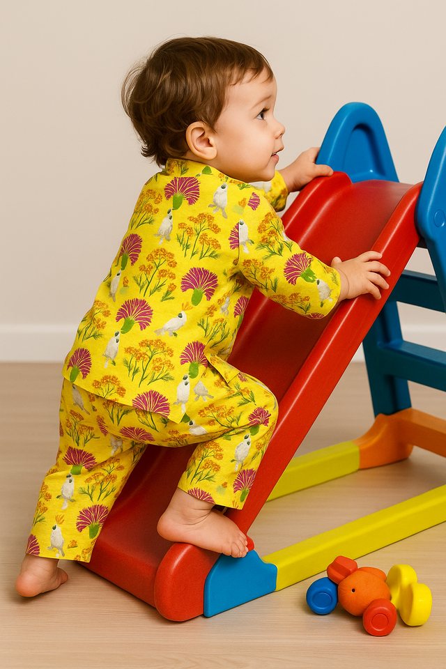 Yellow Floral Cotton Co-ord Set