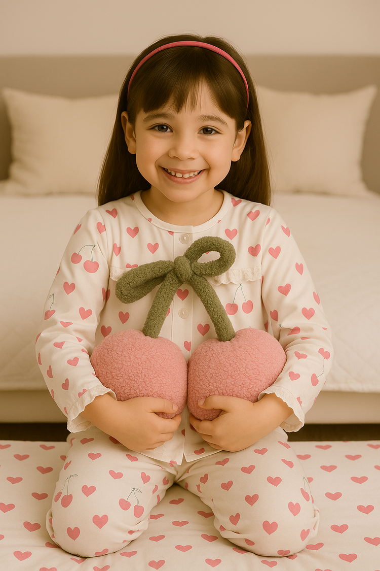 Cherry Fleece Cushion