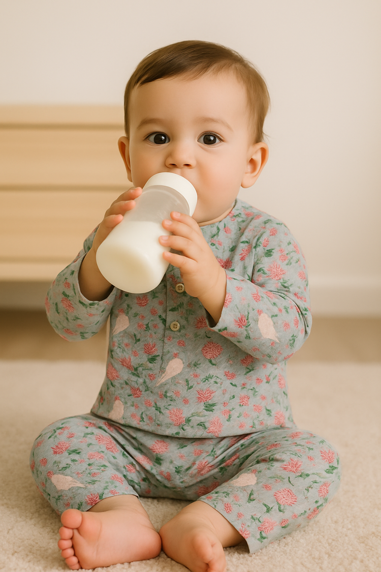 Green Parrot Cotton Co-ord Set