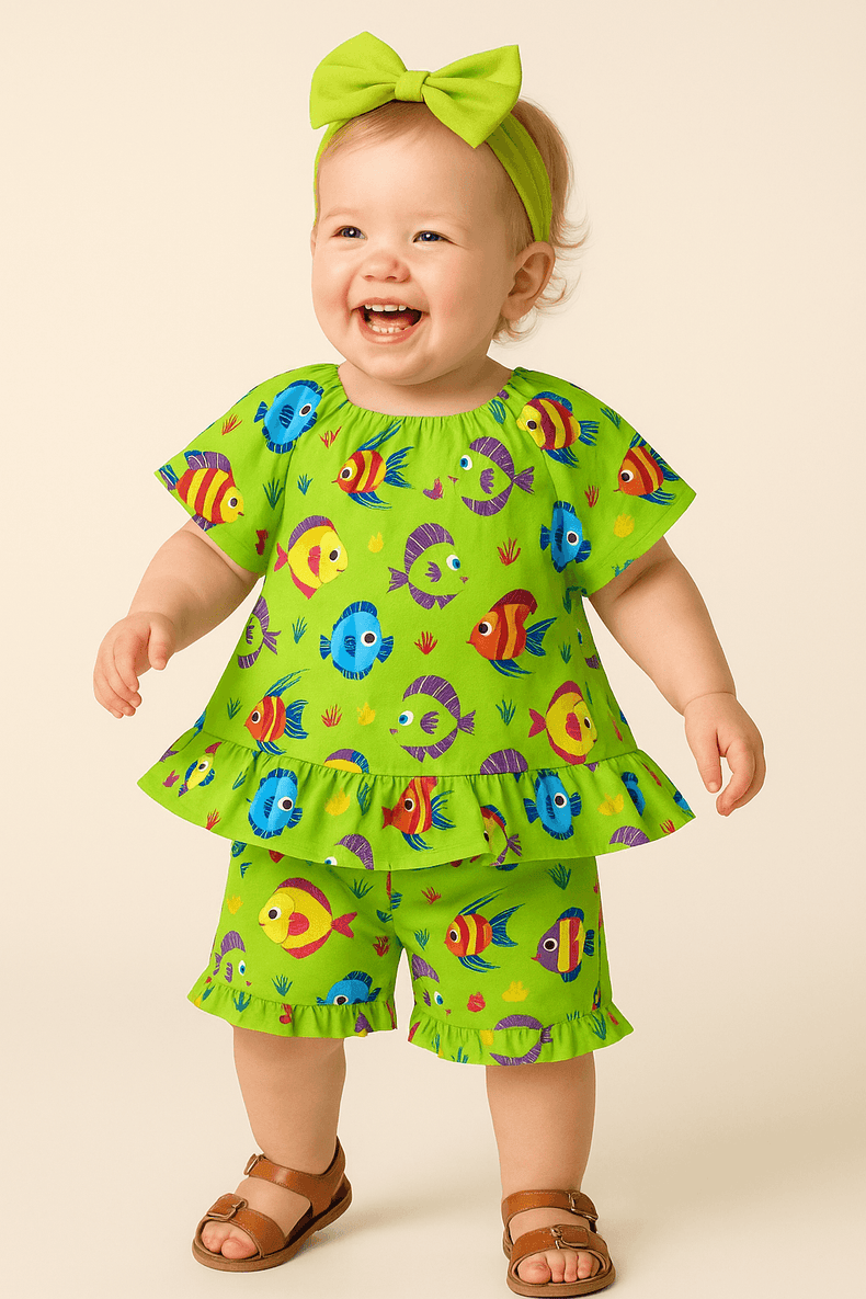 Multi-Coloured Fish Co-ord Set