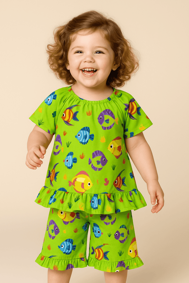 Multi-Coloured Fish Co-ord Set