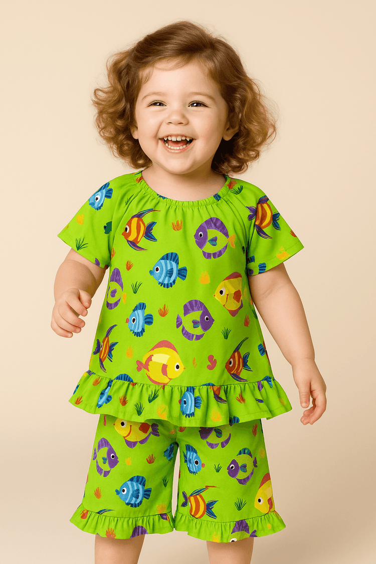 Multi-Coloured Fish Co-ord Set