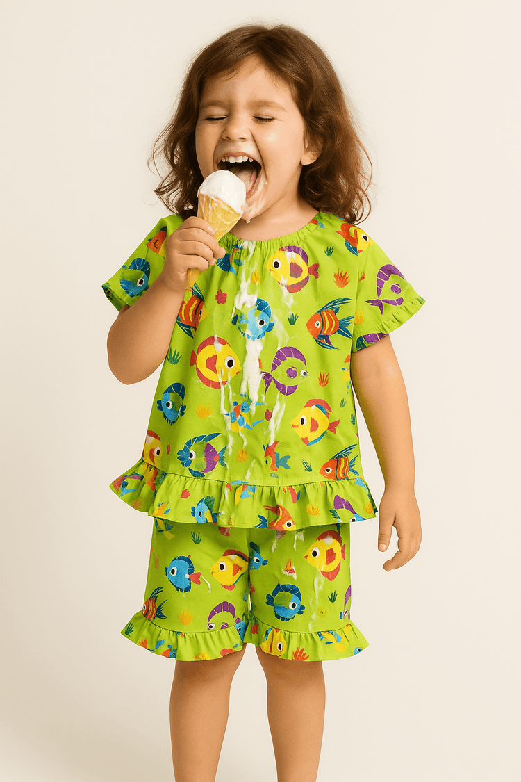 Multi-Coloured Fish Co-ord Set