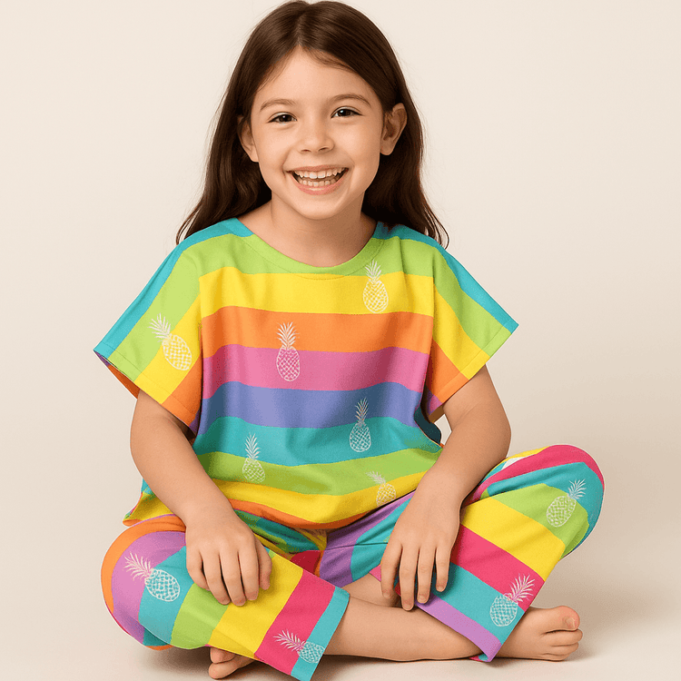 Multi-Coloured Stripes Co-ord Set