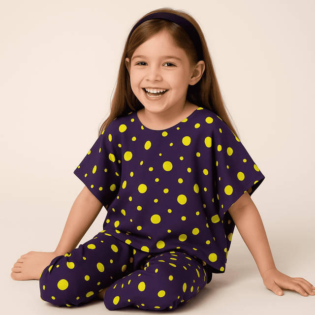 Green and Blue Polka Dots Co-ord Set