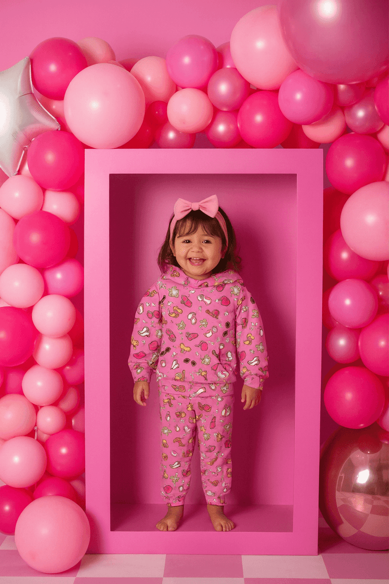 Pink Pop Hoodie Set