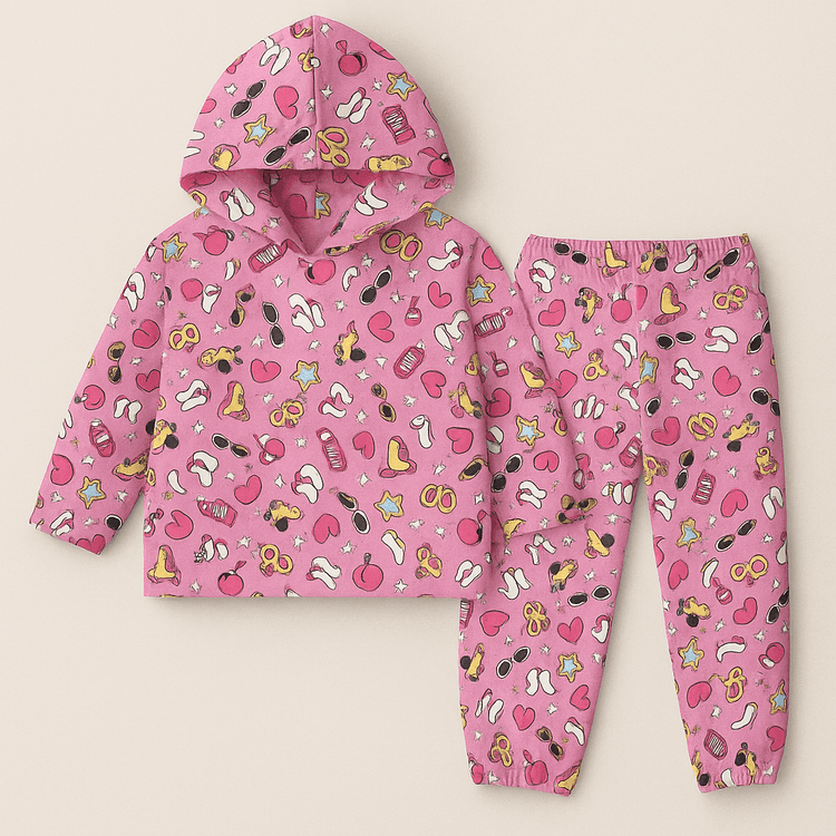 Pink Pop Hoodie Set