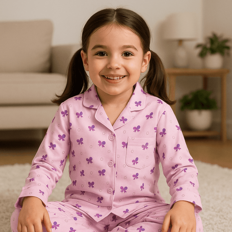 Pink Petal Pajama Set - Night Wear