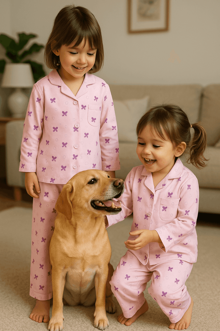 Pink Petal Pajama Set - Night Wear