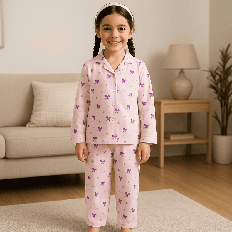 Pink Petal Pajama Set - Night Wear