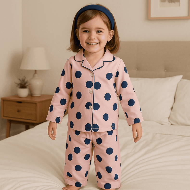 Polka Pop Pajama Set - Night Wear