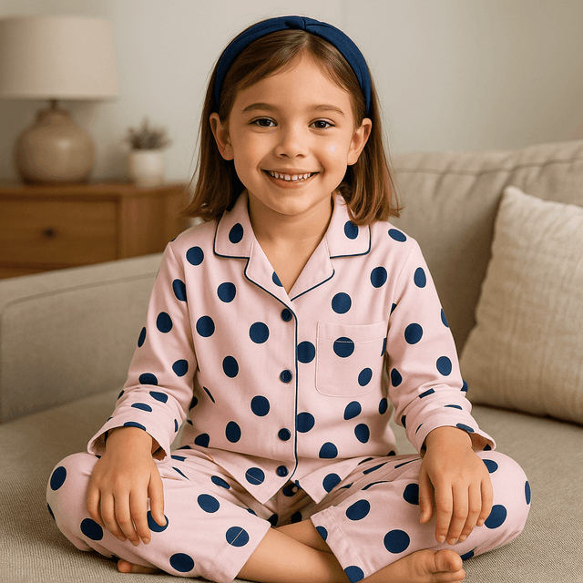 Polka Pop Pajama Set - Night Wear