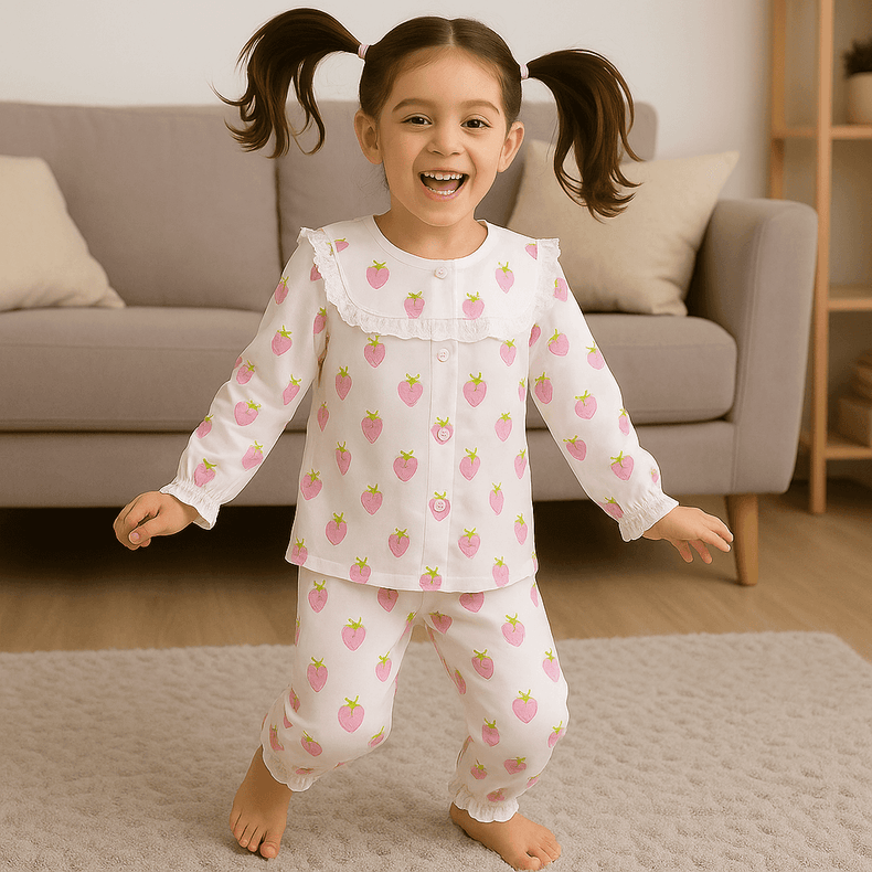 Berry Bloom Pajama Set - Night Wear