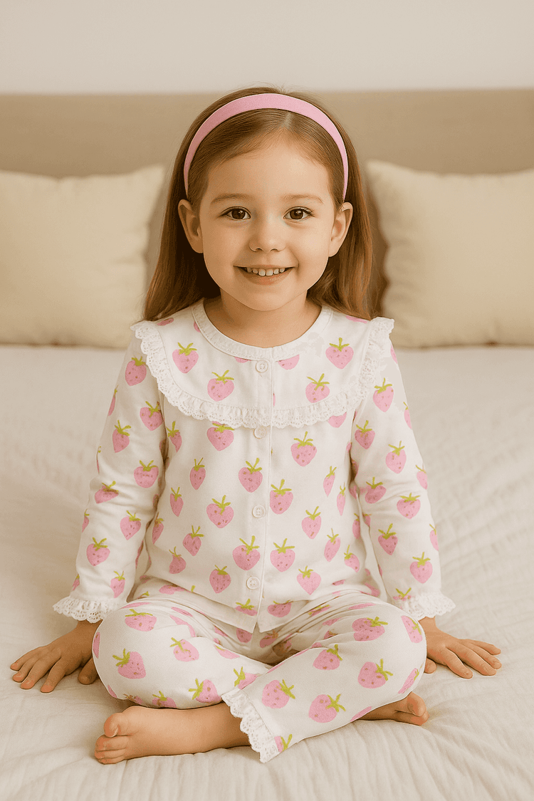 Berry Bloom Pajama Set - Night Wear