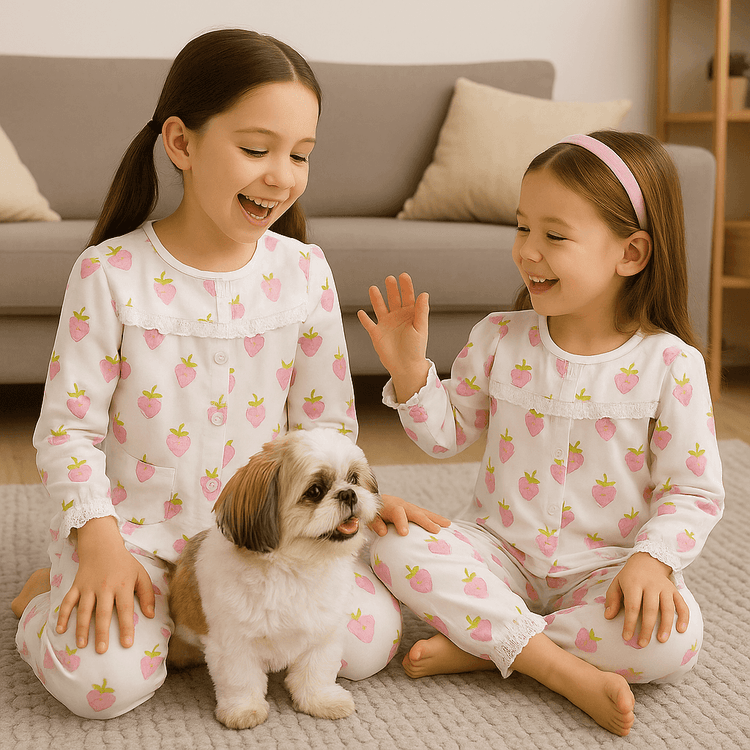 Berry Bloom Pajama Set - Night Wear