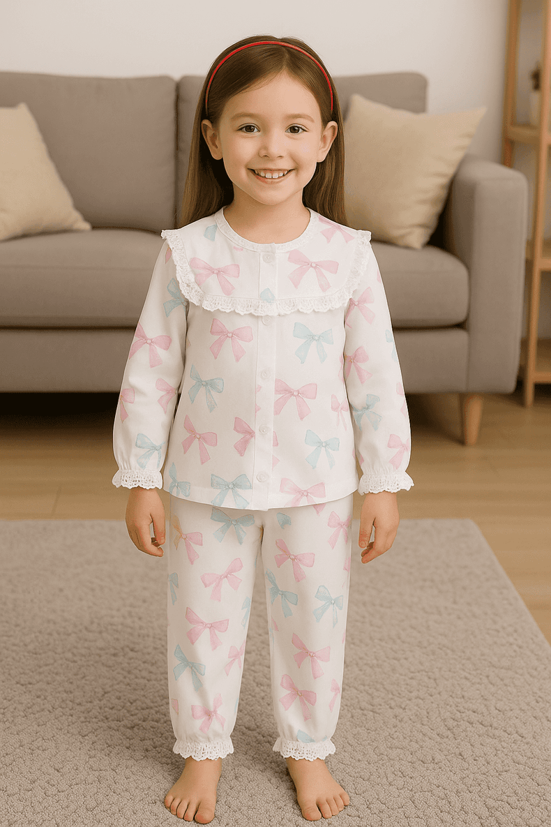 Bow Bliss Pajama Set - Night Wear