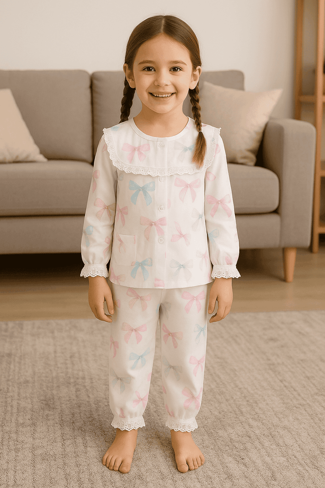 Bow Bliss Pajama Set - Night Wear
