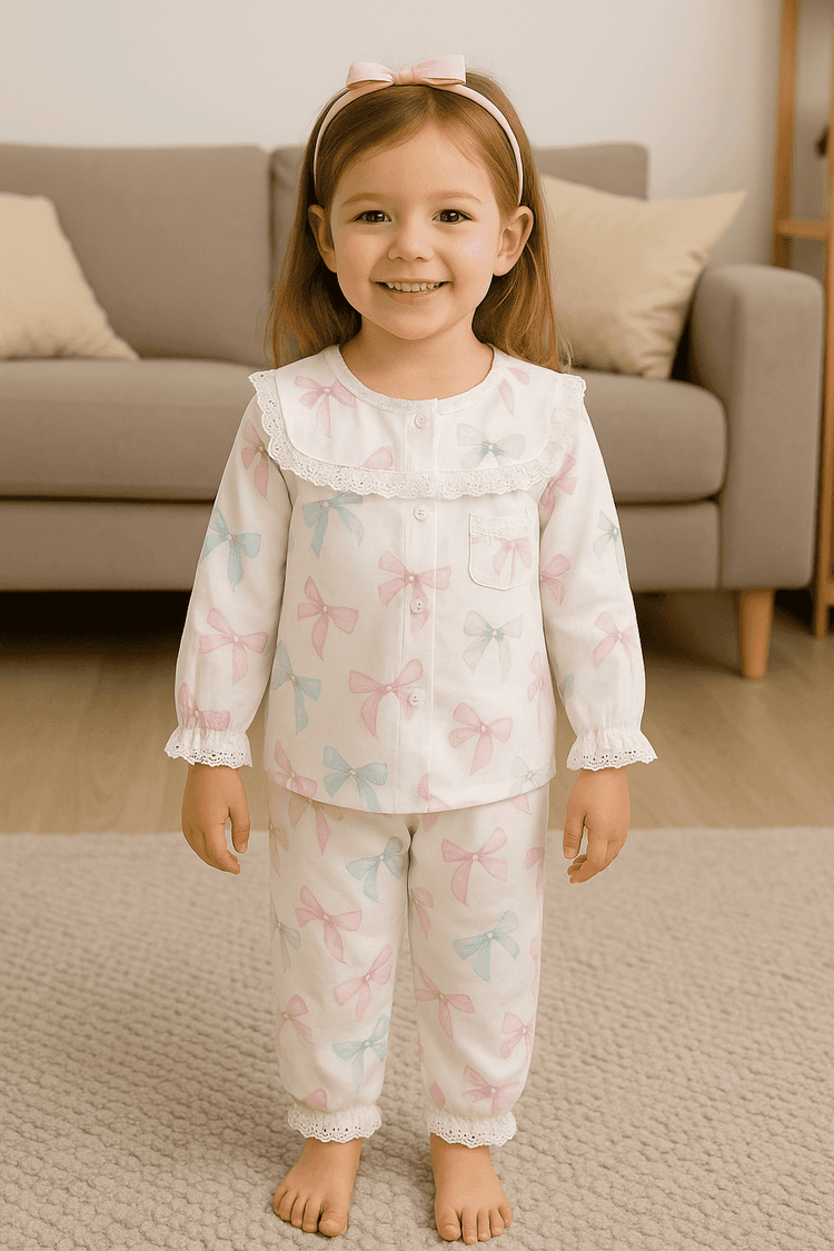 Bow Bliss Pajama Set - Night Wear