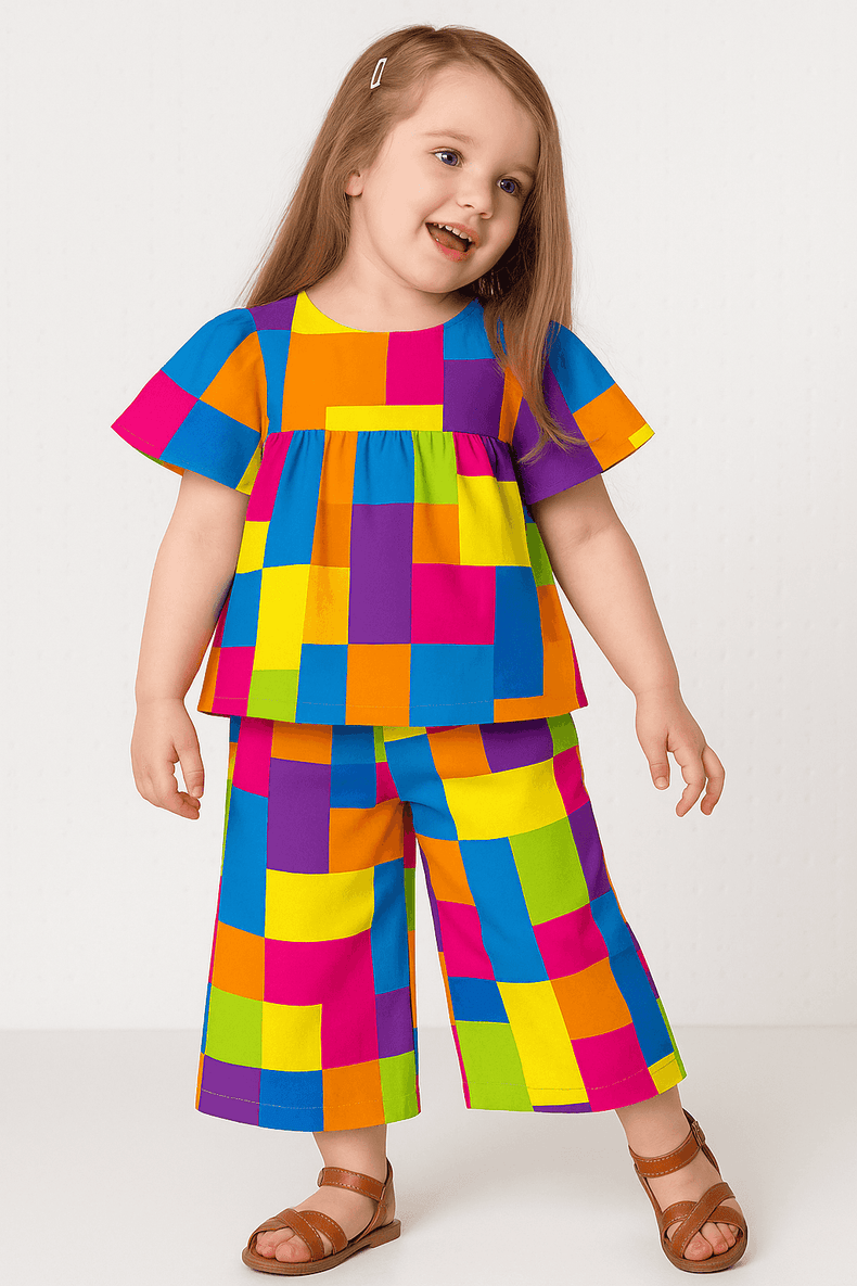 Multi-Coloured Blocks Co-ord Set
