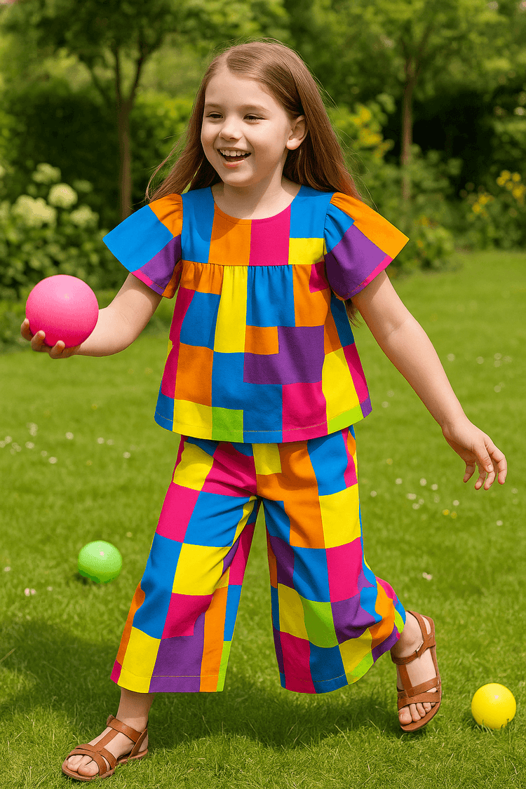 Multi-Coloured Blocks Co-ord Set