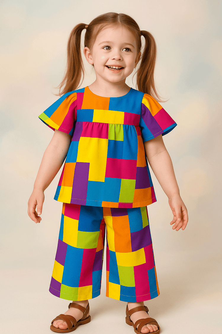 Multi-Coloured Blocks Co-ord Set