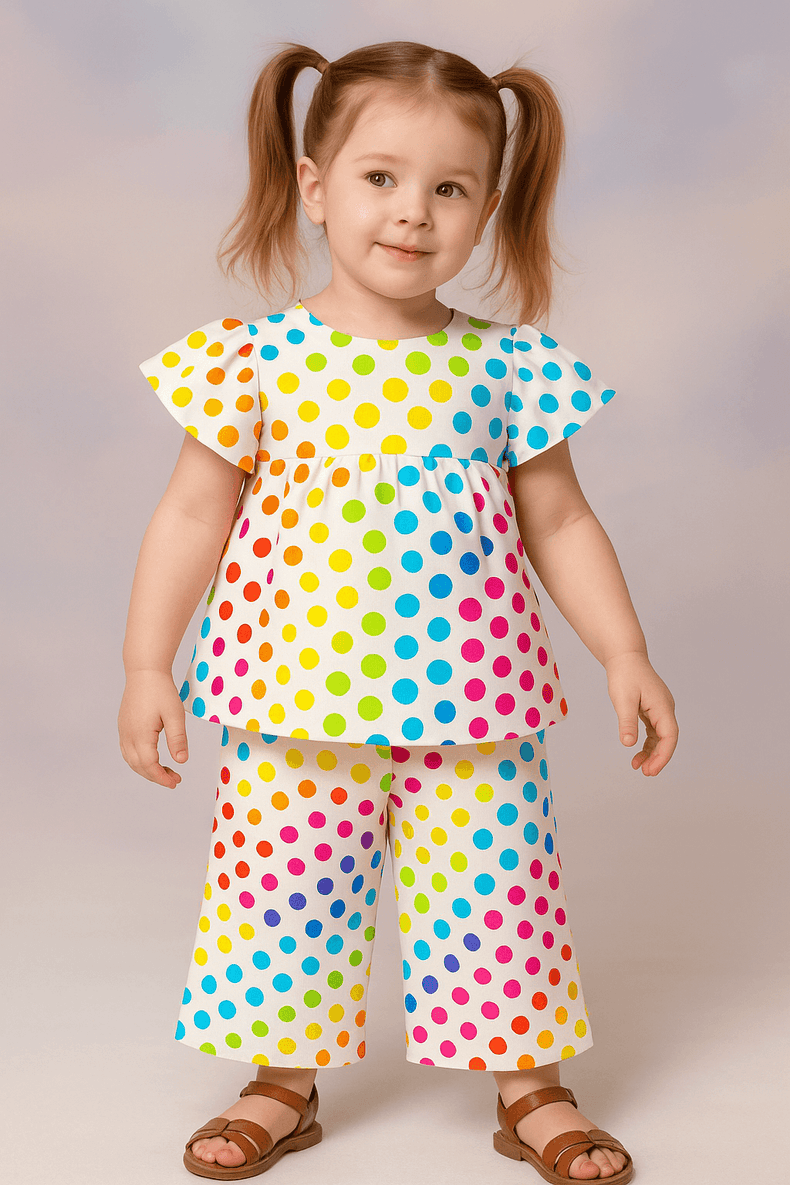 Multi-Coloured Polka Co-ord Set