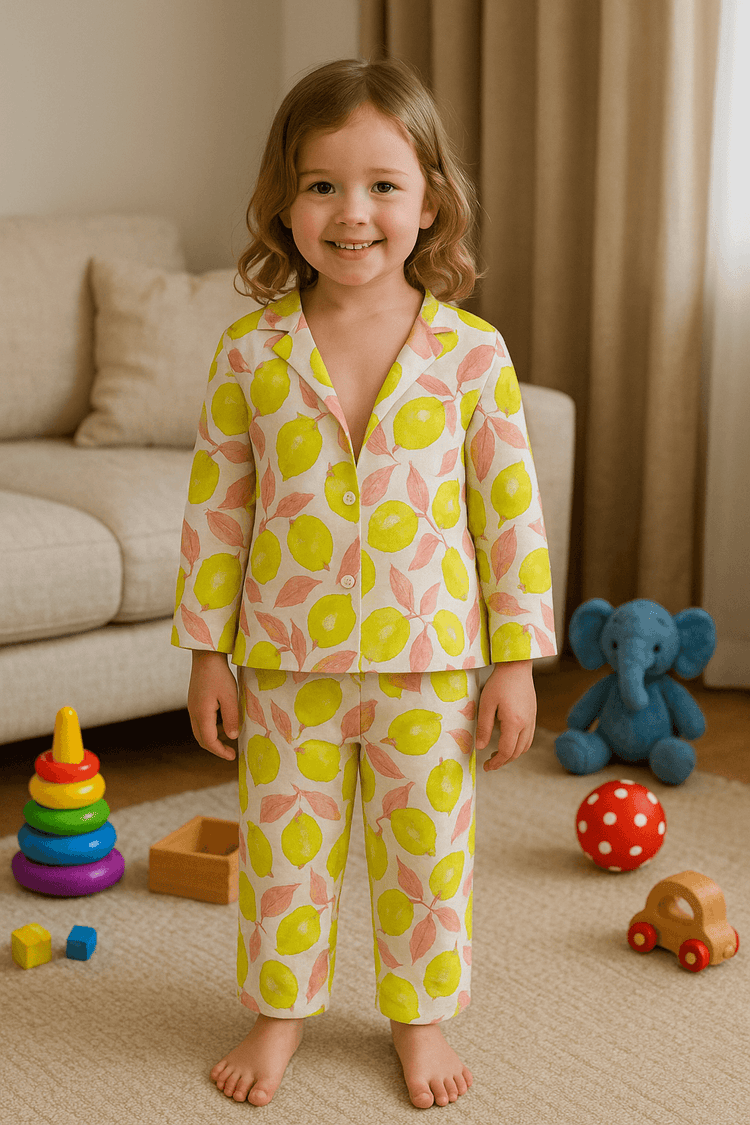 Lemon Zest Pajama Set - Night Wear