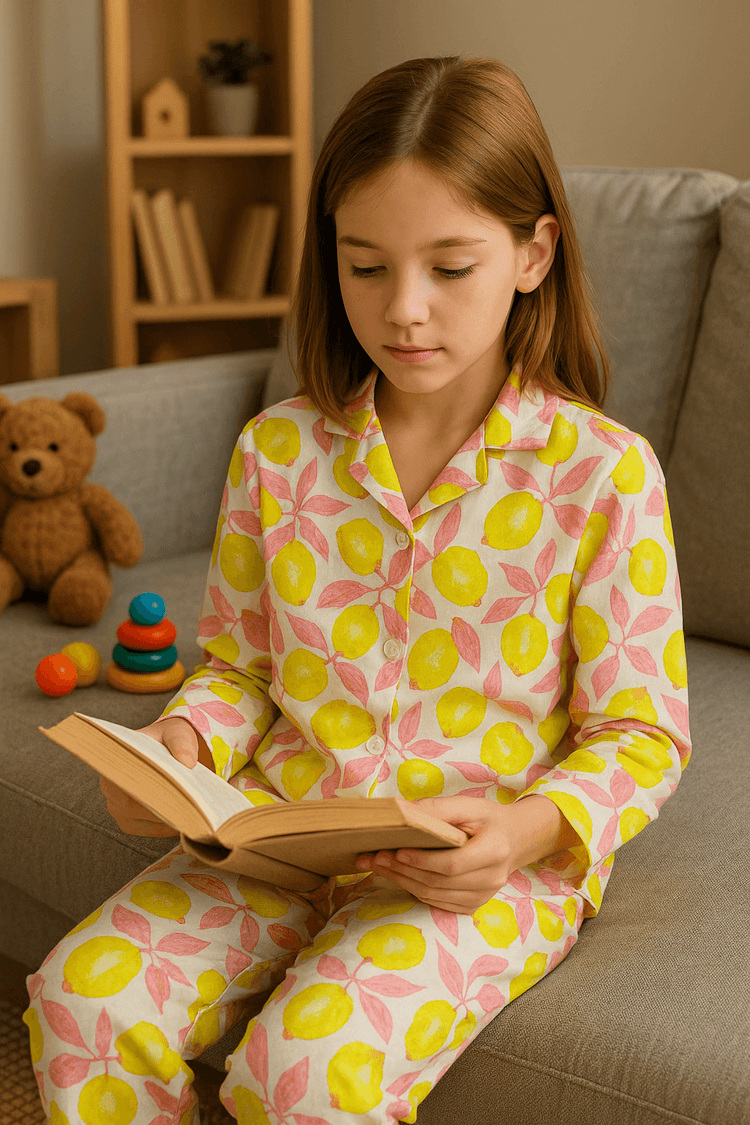 Lemon Zest Pajama Set - Night Wear