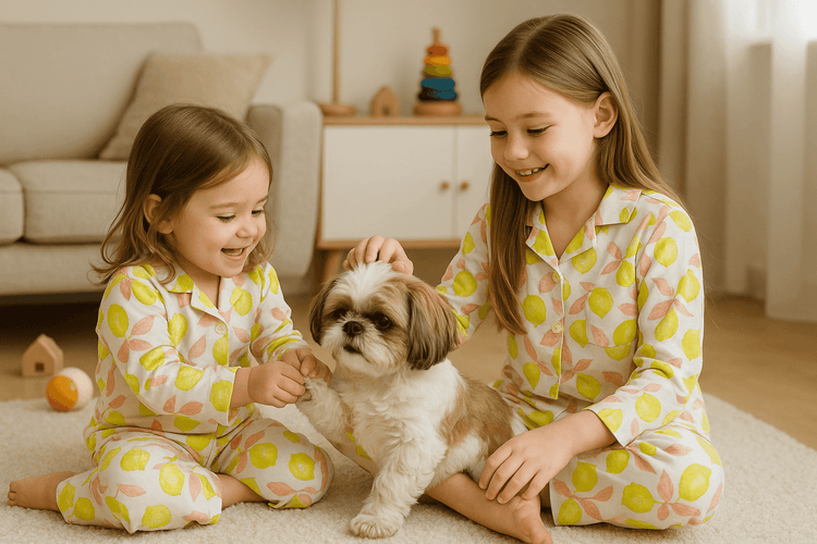 Lemon Zest Pajama Set - Night Wear