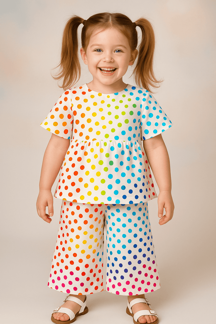 Multi-Coloured Polka Co-ord Set